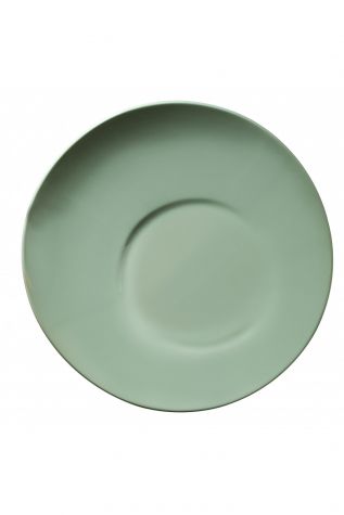 Kütahya Porselen - Kütahya Porselen Aura 20 cm Düz Tabak Yeşil