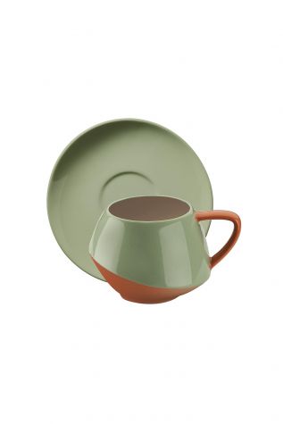 Kütahya Porselen Aura Çay Takımı Krem-Yeşil-Bej-Kırmızı - Thumbnail (1)