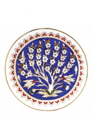 Kütahya Porselen - Kütahya Porselen Duvar Tabağı 13 cm Dekor No:168