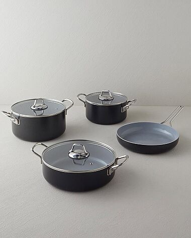 English Home Elizya T Tencere Seti 20-24-26-26 cm Siy - English Home