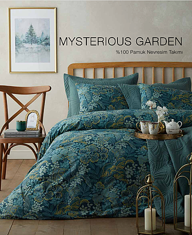 English Home Mysterious Garden Nevresim Takımı, 200x220 - English Home
