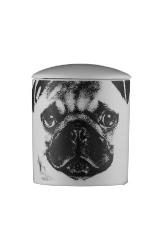 Kütahya Porselen - Kütahya Porselen Tek Parça Kapaklı Mum Köpek Desen