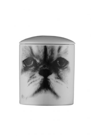 Kütahya Porselen - Kütahya Porselen Kapaklı Mum Kedi Desen
