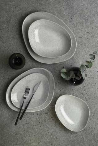 Kütahya Porselen Galaxy 20 Cm Çukur Tabak Mix Granül Krem - Kütahya Porselen