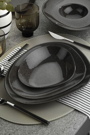 Kütahya Porselen Galaxy 22 Cm Düz Tabak Mix Granül Antrasit - Kütahya Porselen
