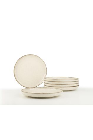 Kütahya Porselen Moderna 6 Parça 19 Cm Düz Tabak Tarçın - Kütahya Porselen