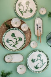 Kütahya Porselen 14 Parça 6 Kişilik Kahvaltı Takımı Ottoman Elegance Yeşil 