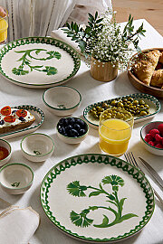 Kütahya Porselen 14 Parça 6 Kişilik Kahvaltı Takımı Ottoman Elegance Yeşil 