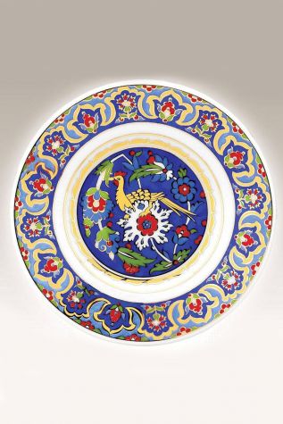 Kütahya Porselen - Duvar Tabağı 17 cm Dekor No:3888 Mavi