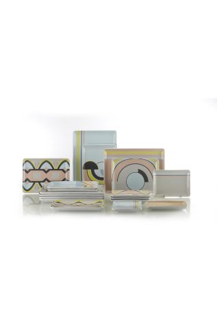 Kütahya Porselen Art Deco 18 Parça İkram Seti 10876 - Thumbnail (1)