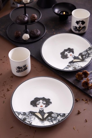 Kütahya Porselen Bella 4 Parça 2 Kişilik İkram Seti 880905 - Kütahya Porselen