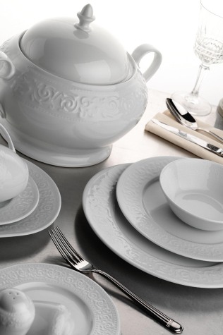 Kütahya Porselen Açelya 83 Parça 12 Kişilik Yemek Takımı - Kütahya Porselen