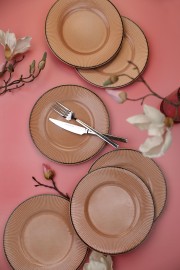 Kütahya Porselen Adler 6 Parça 21 Cm Pasta Takımı Yavruağzı - Kütahya Porselen