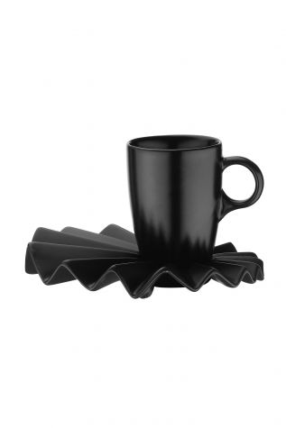 Kütahya Porselen Adora Kahve Takımı Siyah & Krem - Thumbnail (1)
