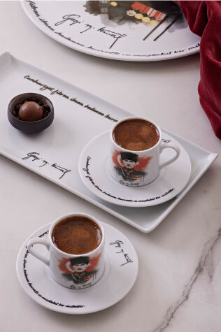 Kütahya Porselen Atatürk 5 Parça İkram Seti - Kütahya Porselen