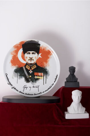 Kütahya Porselen Atatürk Duvar Tabağı - Kütahya Porselen