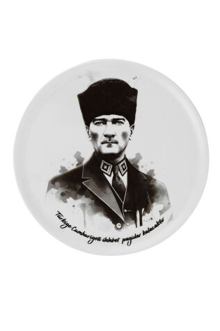 Kütahya Porselen Atatürk Duvar Tabağı 31 Cm - Kütahya Porselen