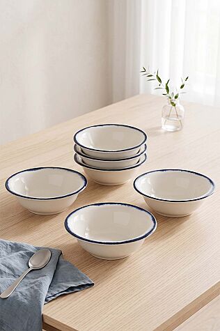 Kütahya Porselen Azure 6 Parça 16 Cm Kase - Kütahya Porselen