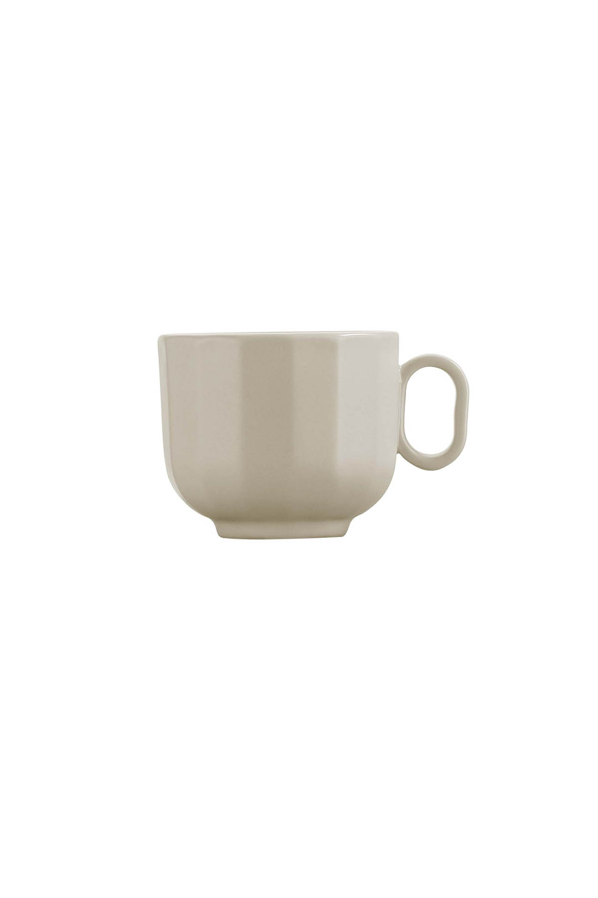 Kütahya Porselen Bevel Tek Kişilik Çay Fincanı Mat Krem - 1