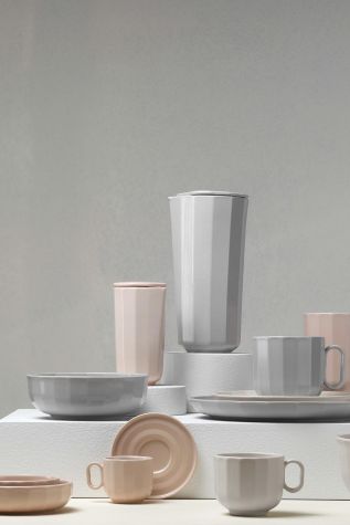 Kütahya Porselen Bevel Çay Fincanı Mat Krem - Thumbnail (2)