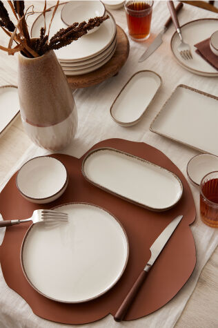 Kütahya Porselen Bone Atlantis 15 Parça 6 Kişilik Kahvaltı Takımı - Kütahya Porselen