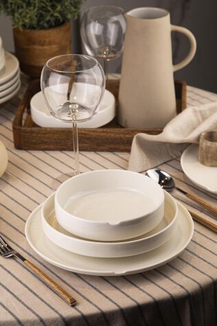 Kütahya Porselen Bone Chef Taste Of 18 Parça 6 Kişilik Yemek Takımı - Kütahya Porselen