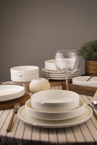 Kütahya Porselen Bone Chef Taste Of 18 Parça 6 Kişilik Yemek Takımı - Kütahya Porselen