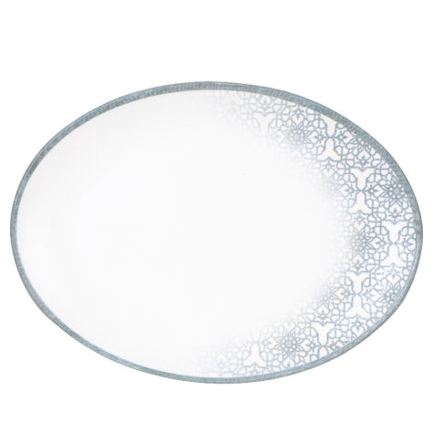 Kütahya Porselen Bone Coral 32cm. Kayık Tabak Mat Dg-860 Kratos - Kütahya Porselen