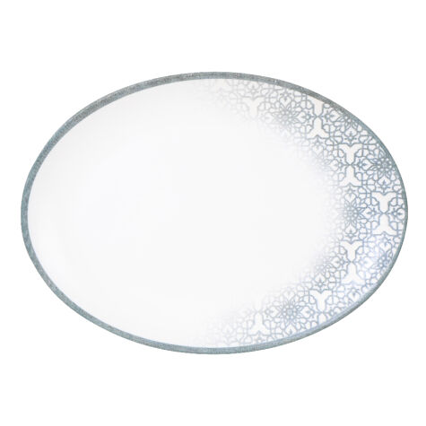 Kütahya Porselen Bone Coral 36cm. Kayık Tabak Mat Dg-860 Kratos - Kütahya Porselen