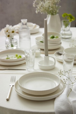 Kütahya Porselen Bone Crest 18 Parça 6 Kişilik Yemek Takımı - Kütahya Porselen