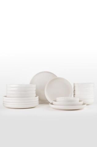 Kütahya Porselen Bone Crest 18 Parça 6 Kişilik Yemek Takımı - Kütahya Porselen