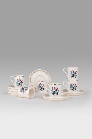 Kütahya Porselen Bone Desire 12 Parça 6 Kişilik Kahve Takımı 12741 - Kütahya Porselen