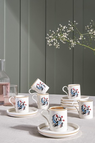 Kütahya Porselen Bone Desire 12 Parça 6 Kişilik Kahve Takımı 12741 - Kütahya Porselen