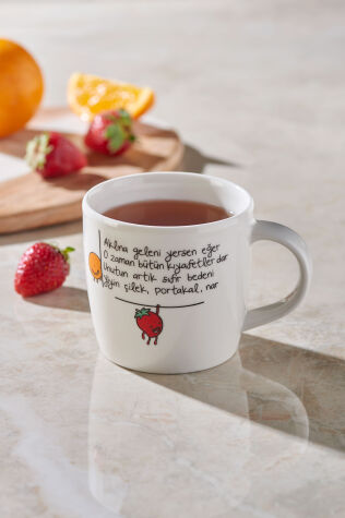 Kütahya Porselen Bone Diyet Arkadaşı 350 Cc Mug Bardak 10264 - Kütahya Porselen