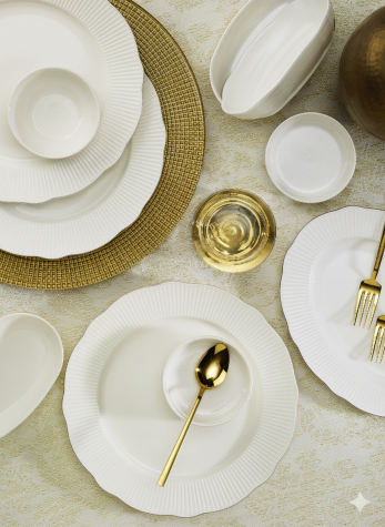 Kütahya Porselen Bone İlay 16 Parça 6 Kişilik Kahvaltı Takımı - Kütahya Porselen