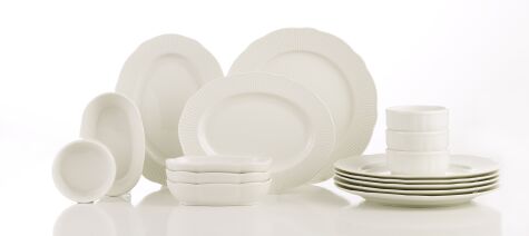 Kütahya Porselen Bone İlay 16 Parça 6 Kişilik Kahvaltı Takımı - Kütahya Porselen