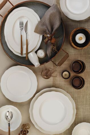 Kütahya Porselen Bone İlay 26 Parça 6 Kişilik Yemek Takımı - Kütahya Porselen