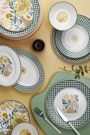 Kütahya Porselen Bone Kalipso 50 Parça 12 Kişilik Yemek Takımı 885631 - Kütahya Porselen