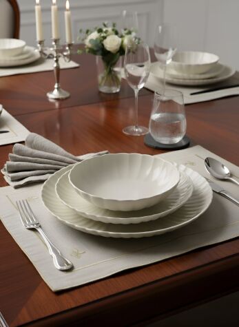 Kütahya Porselen Bone Luz 12 Parça 4 Kişilik Yemek Takımı - Kütahya Porselen