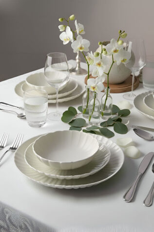 Kütahya Porselen Bone Luz 12 Parça 4 Kişilik Yemek Takımı - Kütahya Porselen