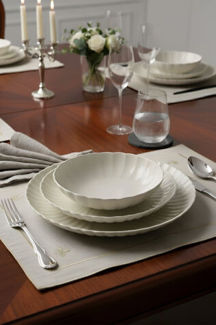 Kütahya Porselen Bone Luz 12 Parça 4 Kişilik Yemek Takımı - Kütahya Porselen