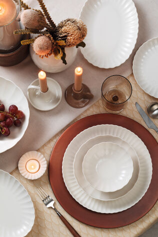 Kütahya Porselen Bone Luz 36 Parça 8 Kişilik Yemek Takımı - Kütahya Porselen