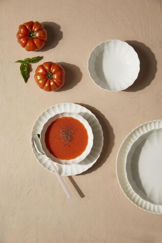 Kütahya Porselen Bone Luz Form 18 Parça 6 Kişilik Yemek Takımı - Kütahya Porselen