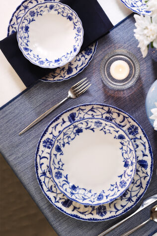 Kütahya Porselen Bone Luz Form 24 Parça 6 Kişilik Yemek Takımı Derun - Kütahya Porselen