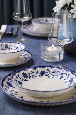 Kütahya Porselen Bone Luz Form 24 Parça 6 Kişilik Yemek Takımı Derun - Kütahya Porselen