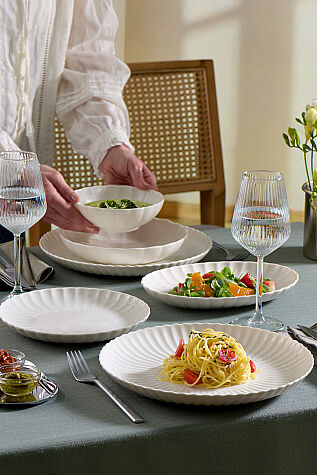 Kütahya Porselen Bone Luz Form 27 Parça 6 Kişilik Yemek Takımı - Kütahya Porselen