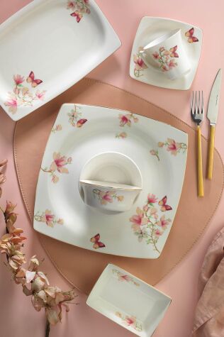 Kütahya Porselen Bone Mare 28 Parça 6 Kişilik Kahvaltı Takımı 9955 - Kütahya Porselen