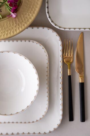 Kütahya Porselen Bone Minas 26 Parça Yemek Takımı 12636 - Kütahya Porselen