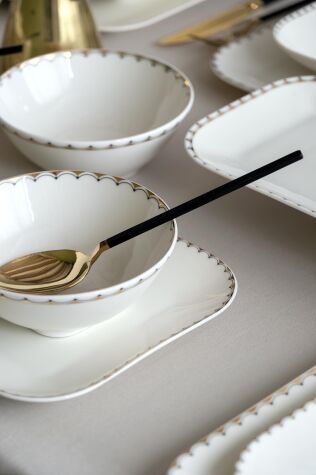 Kütahya Porselen Bone Minas 26 Parça Yemek Takımı 12636 - Kütahya Porselen