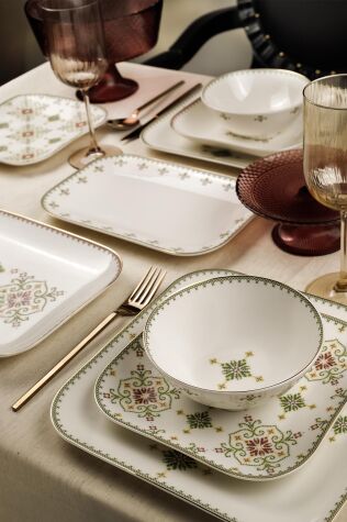 Kütahya Porselen Bone Minas 26 Parça 6 Kişilik Yemek Takımı Goblen - Kütahya Porselen